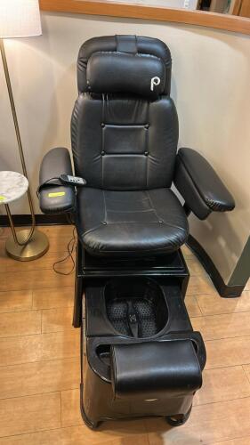 BLACK FIBERGLASS FOOTSIE PEDICURE MASSAGE CHAIR