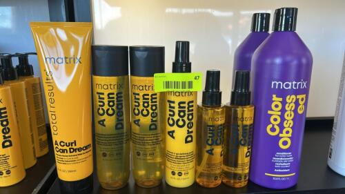 (8) NEW MATRIX ASSORTED A CURL CAN DREAM AND COLOR OBSESSED PRODUCTS