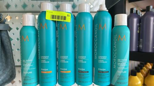 (6) NEW BOTTLES OF MORROCCANOIL HAIR SPRAY PRODUCTS
