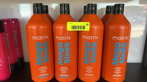 (8) NEW MATRIX MEGA SLEEK SHAMPOO AND CONDITIONER