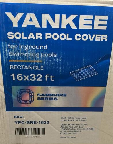 (1) NEW YANKEE SOLAR POOL COVER 16 X 32 FT