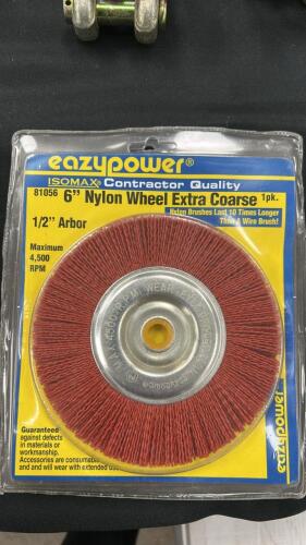(3) 6" NYLON WHEELS EXTRA COARSE
