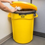 (1) TRASH CAN WITH LID