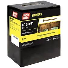 (4) CASES OF (286) SMOOTH SHANK SINKERS NAILS