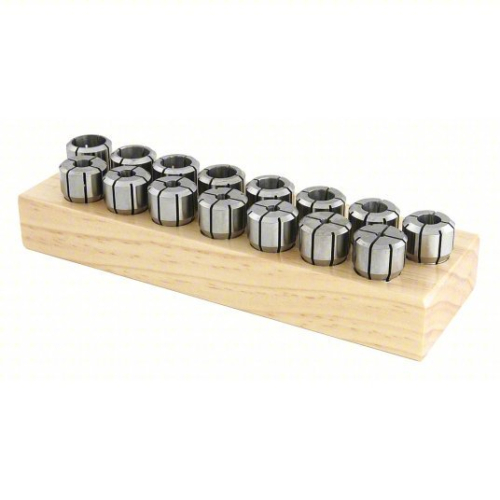 (1) COLLET STAND WITH 18 COLLETS