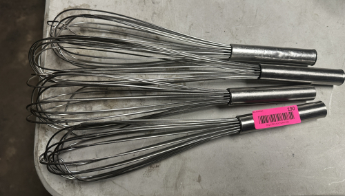 (4) STAINLESS WHISKS