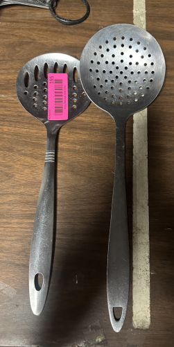 (2) STAINLESS SLOTTED SCOOPS
