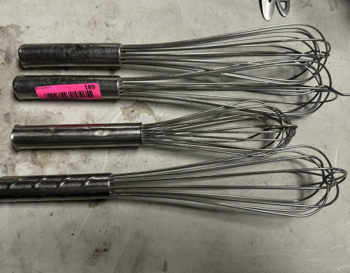 (4) STAINLESS WHISKS