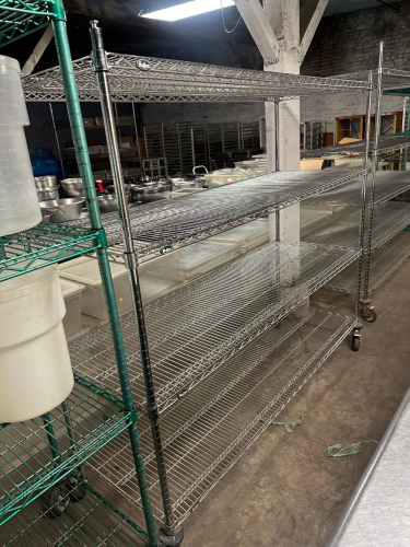 60" X 24" FOUR TIER WIRE SHELF.