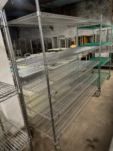 60" X 24" FIVE TIER WIRE SHELF.