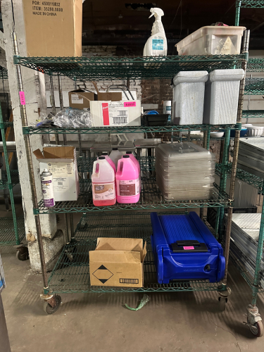 48" X 24" FOUR TIER WIRE SHELF.