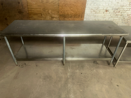 8' X 30" ALL STAINLESS TABLE .