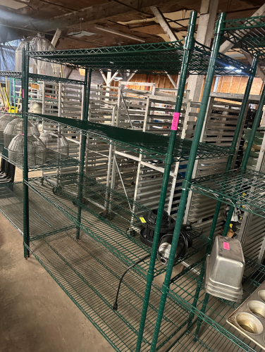 60" X 24" FOUR TIER COATED WIRE SHELF.