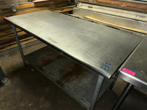 60" X 30" ALL STAINLESS TABLE.