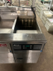 PITCO 40 LB. ELECTRIC DEEP FRYER W/ LEFT SIDE DUMP STATION AND HEAT LAMPS. - 4