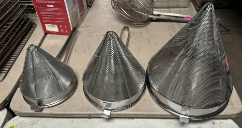 (3) STAINLESS CHINA CAPS