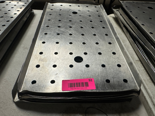 (6) FULL SIZE STAINLESS DRAIN INSERTS.