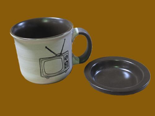 (5) CERAMIC MUG WITH SAUCER