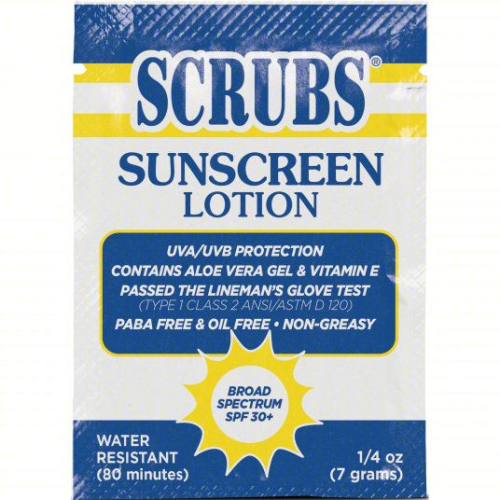 (1) CASE OF (100) 30SPF SUNTAN LOTION PACKETS