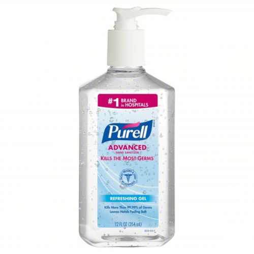 (12) PUMP BOTTLE HAND SANITIZER