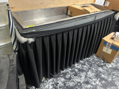 72" NON REFRIGERATED STAINLESS COLD WELL TABLE.