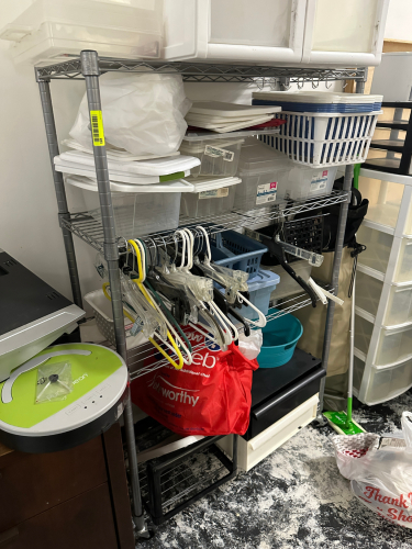 36" X 12" FOUR TIER WIRE SHELF.