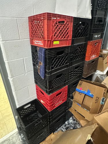 (21) PLASTIC MILK CRATES.