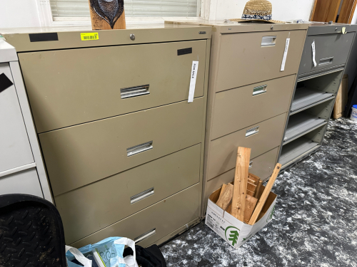 (3) FOUR DRAWER LATERAL FILE CABINETS