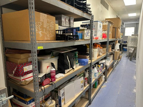 (5) SECTIONS OF 48" X 24" LIGHT DUTY METAL RACKING.
