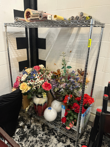 48" X 18" TWO TIER WIRE RACK.
