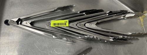 (6) STAINLESS TONGS
