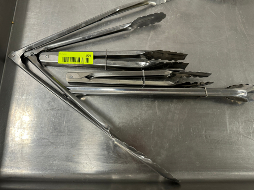 (5) STAINLESS TONGS