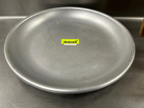 (2) 14" ALUMINUM SERVING PLATTERS