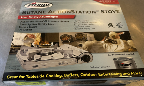 STERNO BUTANE ACTIONS STATION SINGLE BURNER RANGE.
