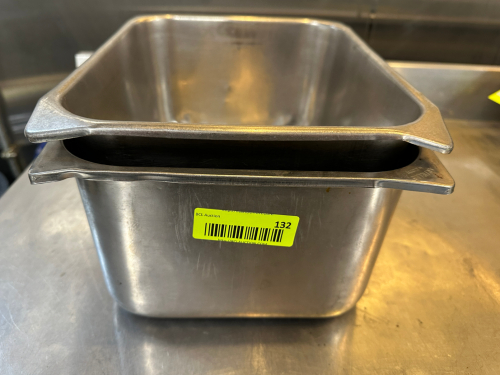 (2) HALF SIZE STAINLESS INSERT