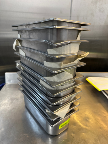 (10) 1/3 SIZE STAINLESS INSERTS.