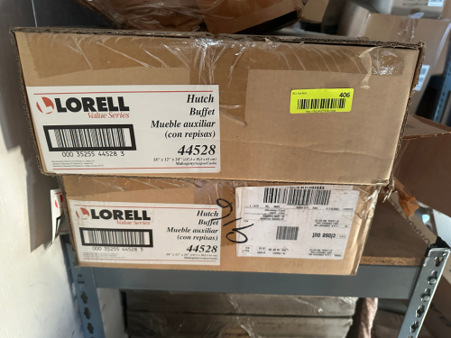 (2) LORELL VALUES SERIES HUTCH BUFFET