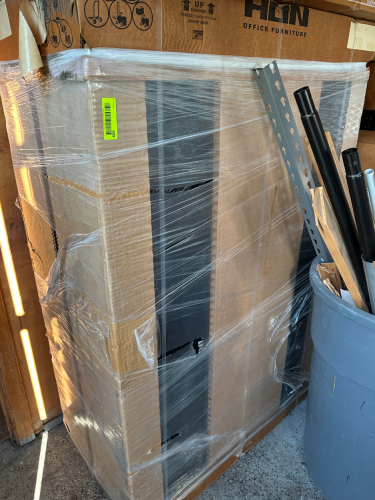 BLACK FILE CABINET ( NEW IN THE BOX )