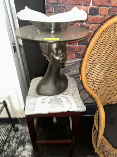 (2) ASSORTED END TABLES.