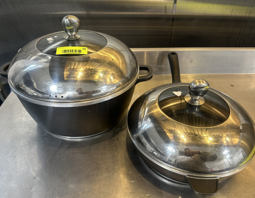 (2) PIECE STAINLESS INDUCTION COOK WARE SET.