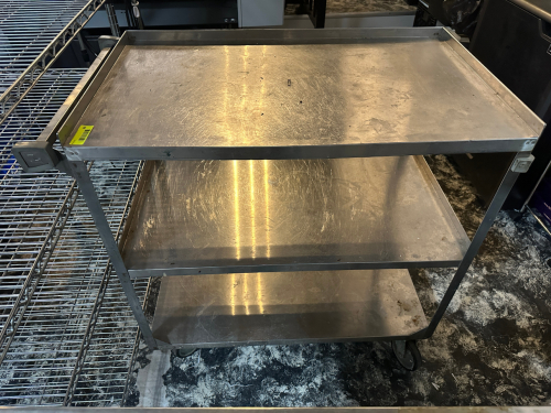 THREE TIER STAINLESS BUS CART ( HEAVY DUTY )
