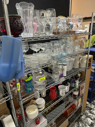 CONTENTS OF SHELF - ASSORTED SMALL WARES. SEE ADDITIONAL PHOTOS.