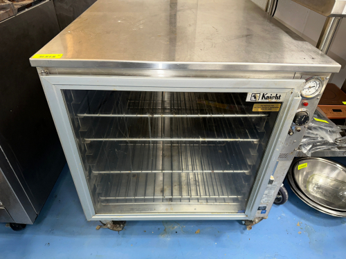STANLEY KNIGHT HDP-30P/C COMMERCIAL HEATED HOLDING/PROOFING CABINET, 120V SINGLE PHASE, GLASS DOOR WITH MULTIPLE INTERIOR RACKS.