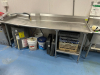 60" RIGHT SIDE STAINLESS CLEAN TABLE AND 24" LEFT SIDE CLEAN TABLE.