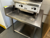 36" X 36" STAINLESS LOW BOY STAND W/ BACK SPLASH - 2