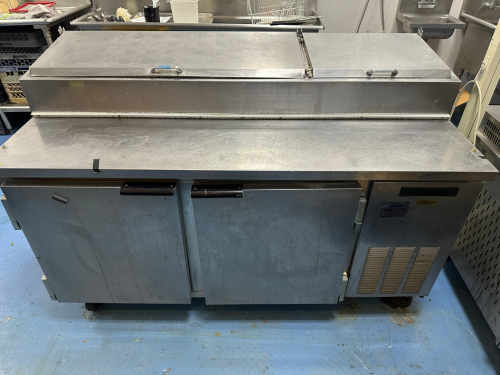 BEVERAGE AIR 67" SANDWICH PREP COOLER.