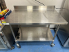 REGENCY 48" X 30" STAINLESS TABLE W/ BACK SPLASH. - 2