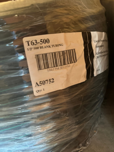 500' OF 1/2" PLASTIC TUBING.