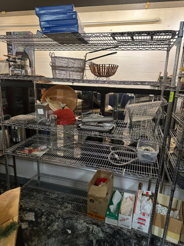 60" X 24" FIVE TIER WIRE SHELF.