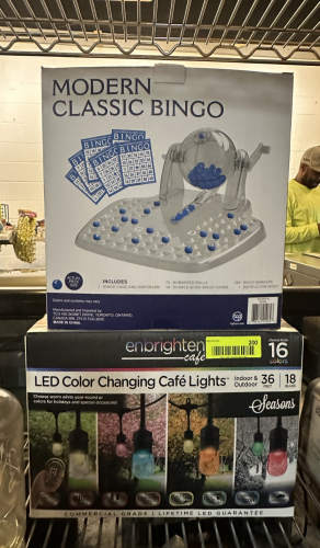 CLASSIC BINGO AND LED CAF&Eacute; LIGHTS.